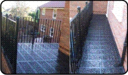 großen gusseisernen Balkon